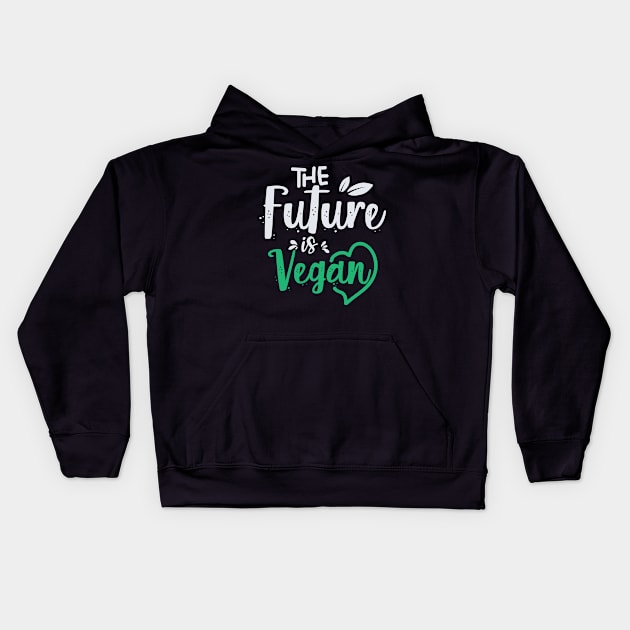 The Futue is Vegan Kids Hoodie by MZeeDesigns